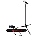 Rockville Wired Pro MIc Kit 1 - High-End Metal Microphone+Mic Stand+Carry Bag+Cable, Black