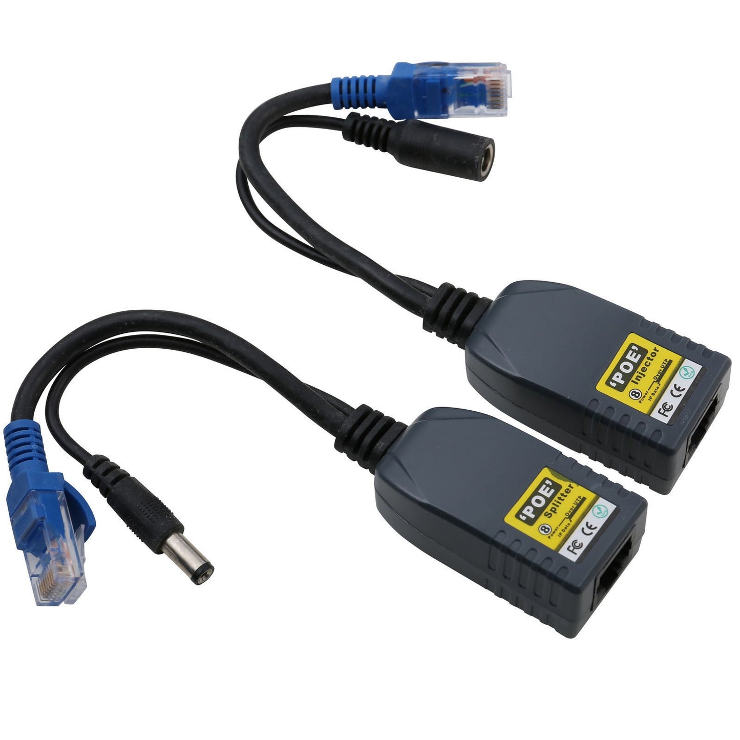UHPPOTE PoE Splitter Injector Adapter Power Over Ethernet 100M Network UTP 8 Cores