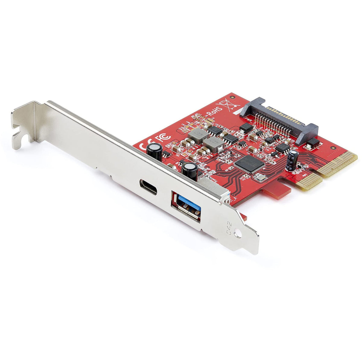 StarTech 2-Port 10Gbps USB-A & USB-C PCIe Card, Windows, TAA (PEXUSB311AC3)