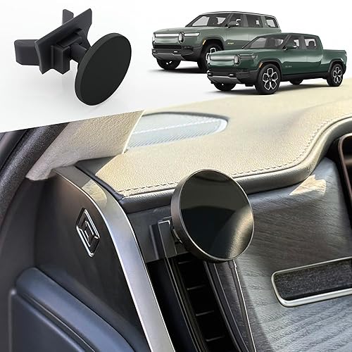 TWRAPS Dashboard Phone Holder for Rivian R1S & R1T, Compatible with iPhone and Android Cases, No Glue or Screws Anchors on Dash AC Vents, R1 2021-2026