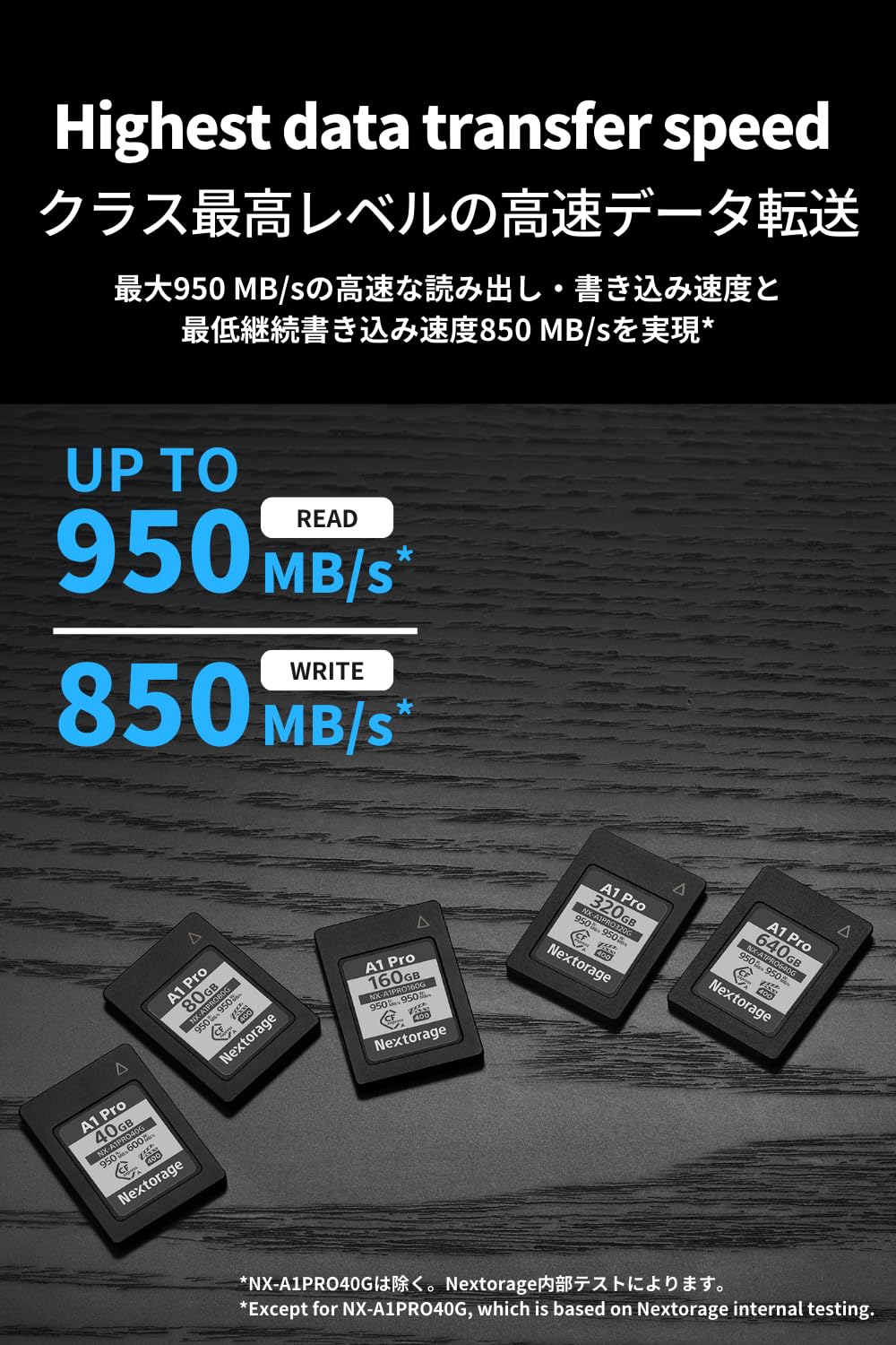 Nextorage Japan CFexpress Type A Card NX-A1PRO 80GB VPG 400 Ultra Fast Read 950MB/s Write 950MB/s
