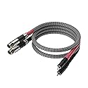 Moonsaudio Balanced Audiophile Audio 2RCA Male to Dual XLR Female Connections Cables, HiFi Interconnect Cable for Home Theater, HDTV, Amplifiers,Hi-Fi