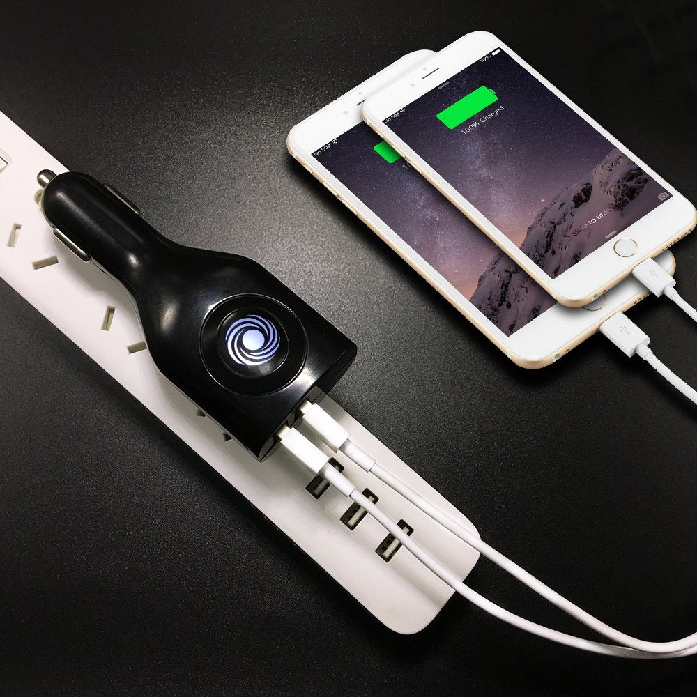 NDLBS Car Charger,Dual USB Wall Charger and Car Charger with Travel Adapter Foldable Plug Home for iPhone X Xs MAX 6 7 8 Plus, iPad mini Air Pro, S10