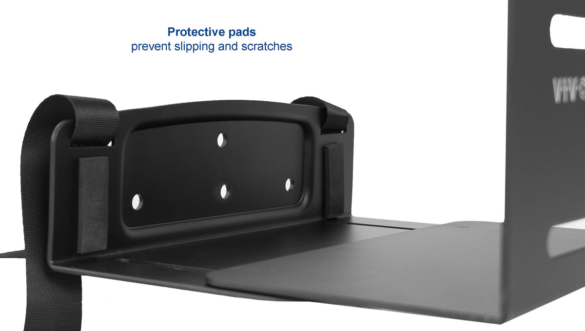 VIVO Black Universal PC Wall Mount with Straps, MOUNT-PC03V