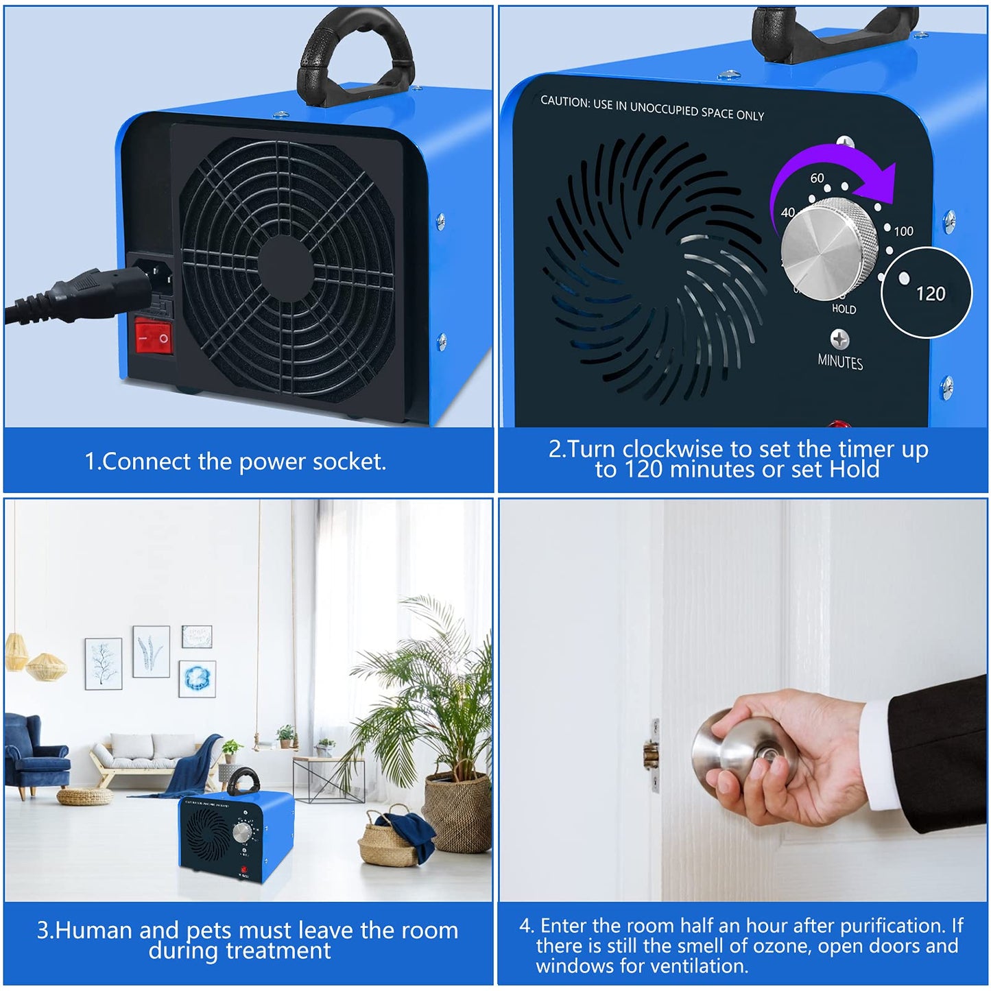 Ozone Generator 280,000mg/h Ozone Odor Eliminator Ozone Machine Ionizer Odor Remover Deodorizer Ozonator for Home, Cars and Pet Odor Removal