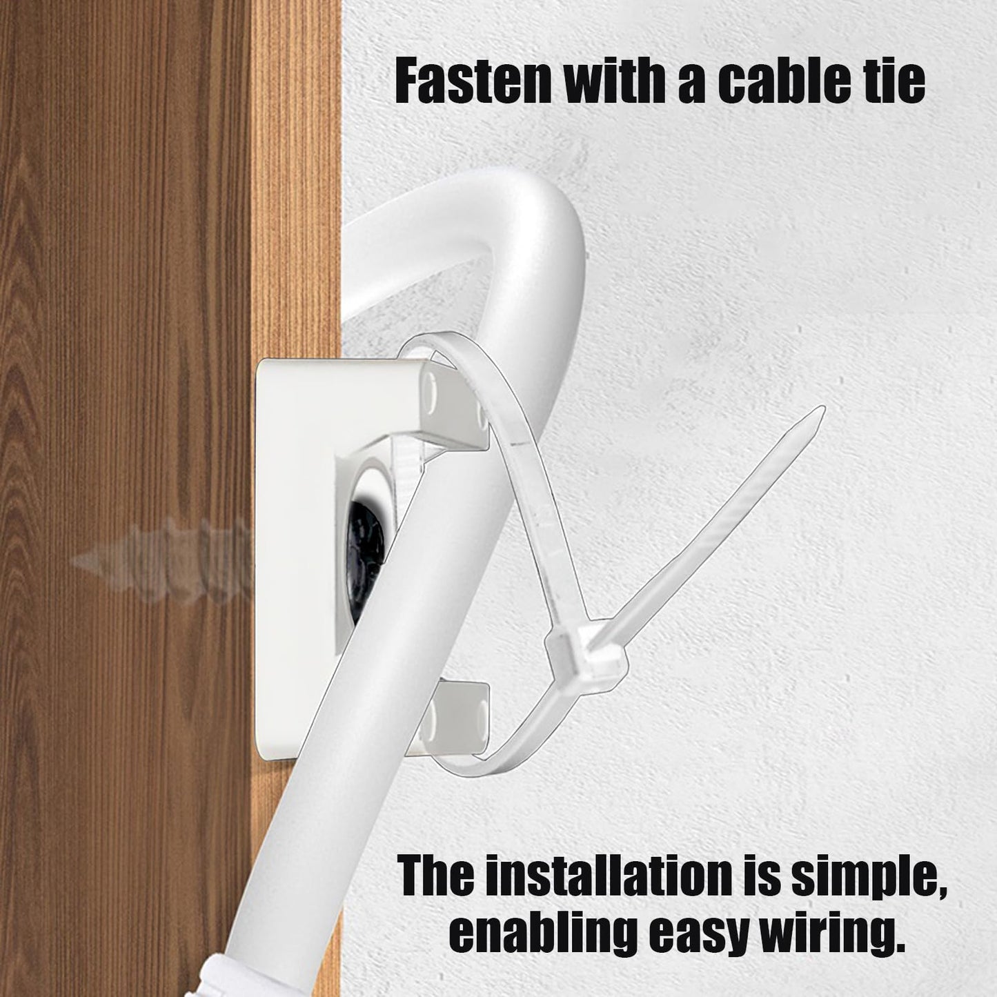 GGFOXLEW 100Pcs Cable Zip Tie Mounts Kit, 0.9in Plastic Zip Ties with Screw Hole, White Zip Tie Anchors, Sturdy Zip Tie Mounting Squares Base