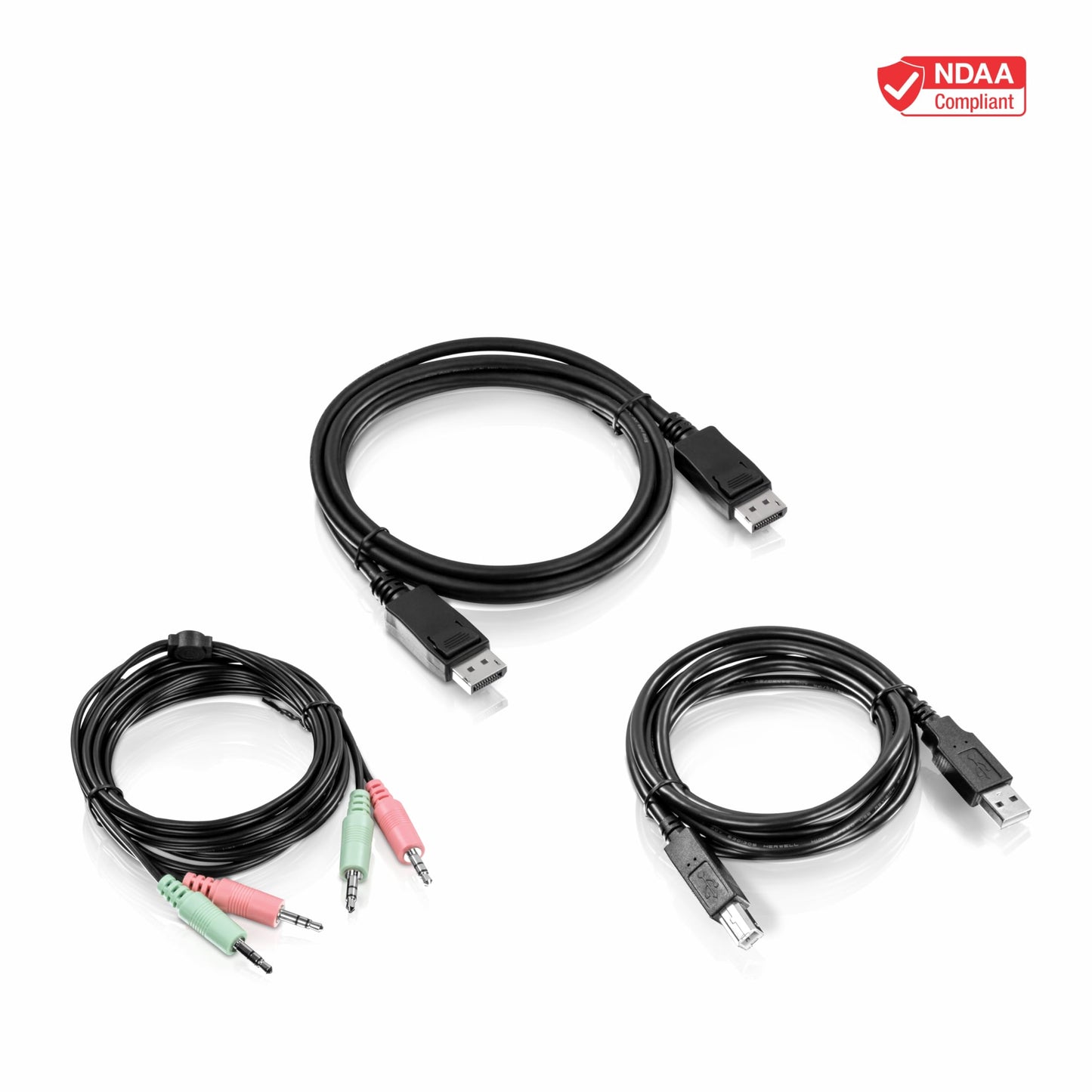 TRENDnet 6 Ft. Display Port, USB, and Audio KVM Cable Kit, Compatible with KVM Switches, TK-240DP, TK-440DP, TK-241DP, TK-441DP, DisplayPort 1.2