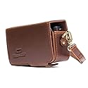 MegaGear MG1144 Leather Camera Case with Strap compatible with Sony Cyber-shot DSC-HX95, DSC-HX99, DSC-HX80, DSC-HX90V, DSC-WX500 - Dark Brown