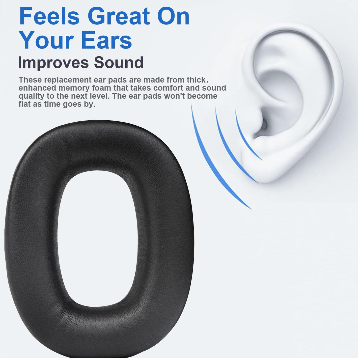PX7 S2 Replacement Ear Pads Protein Leather Ear Cushions Compatible with Bowers & Wilkins PX7 S2, PX7 S2e, PX8, PX8 S2 Wireless Noise-Cancelling