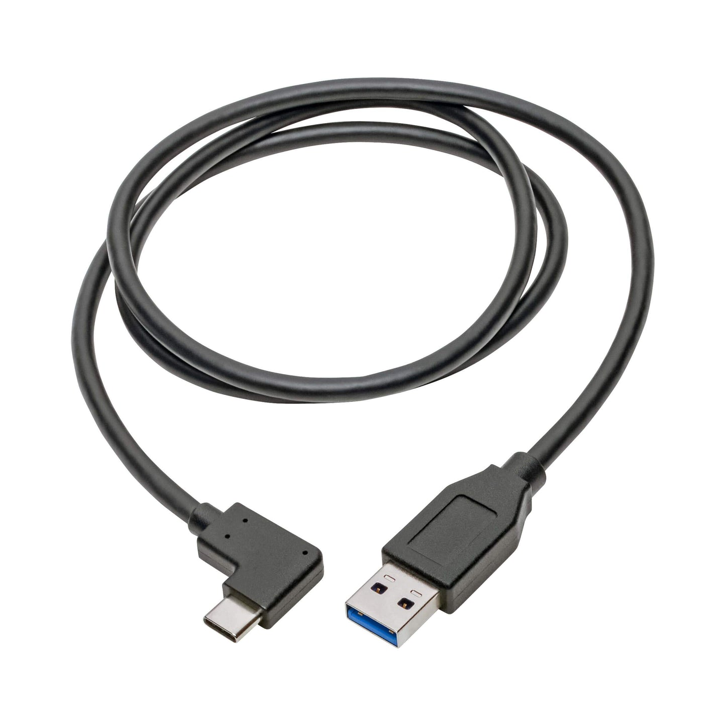 Tripp Lite USB C to USB-A Cable Right Angle 3.1 5 Gbps Type C, 3' (U428-003-CRA)