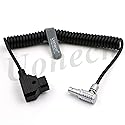 Uonecn Teradek Bond Power Cable for ARRI RED Camera Anton Bauer Right Angle 2 Pin Male to D-Tap Spring Cable 12''