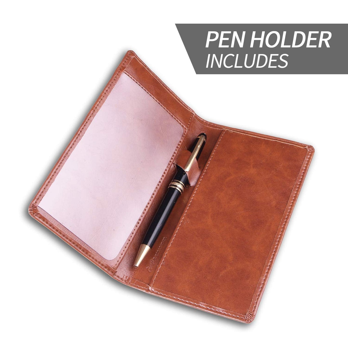 IKEPOD Leather Checkbook Cover for Men Women RFID Blocking by GNEGNI