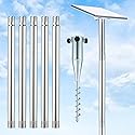 Starlink Mini Pole Mount Kit, Starlink Pole Mounting, 9ft Starlink Ground Features a Durable 1.5'' Diameter Pole with No Dig Ground Anchor, Suitable