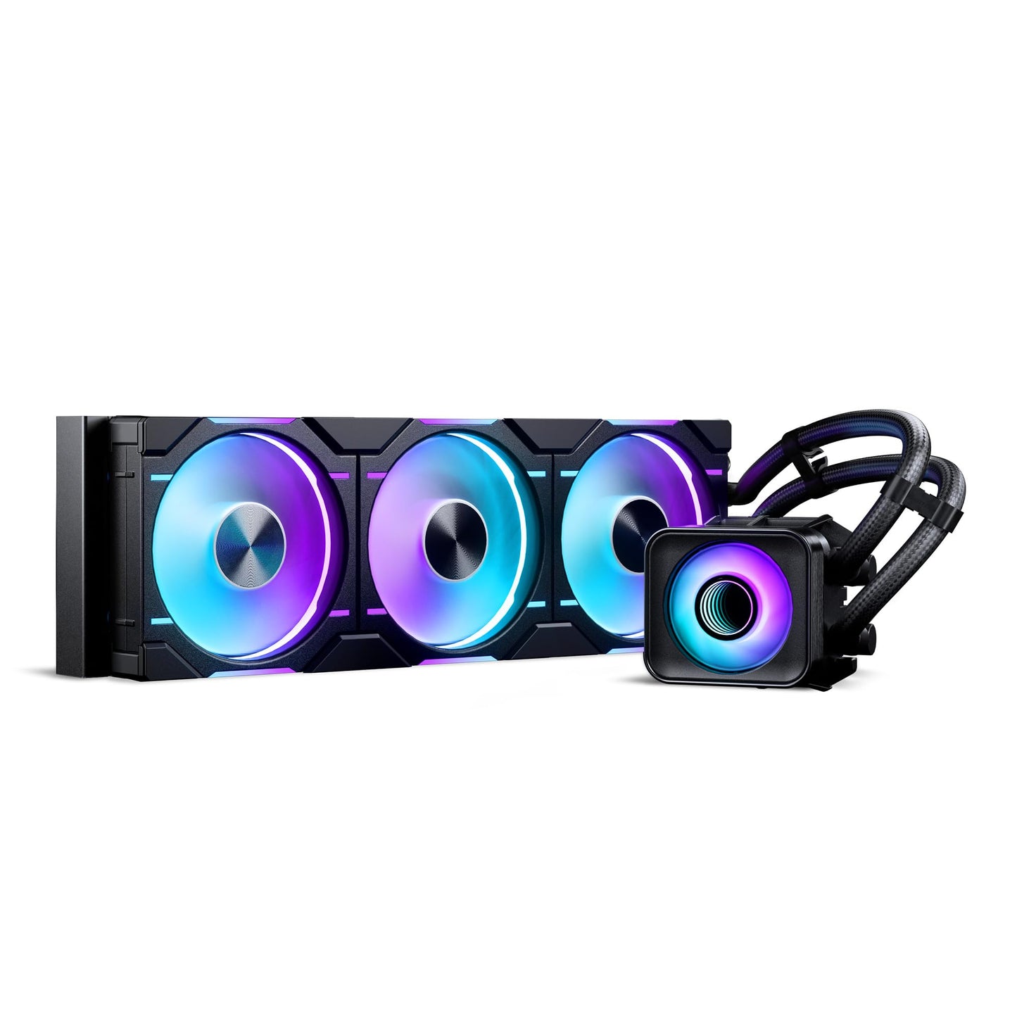 Phanteks Glacier One 360D30 X2 AIO Liquid CPU Cooler, Evolv X2 Cap Design, 3X Performance D30-120 D-RGB Fans, for Intel LGA 1851, 1700, 1200, 115x