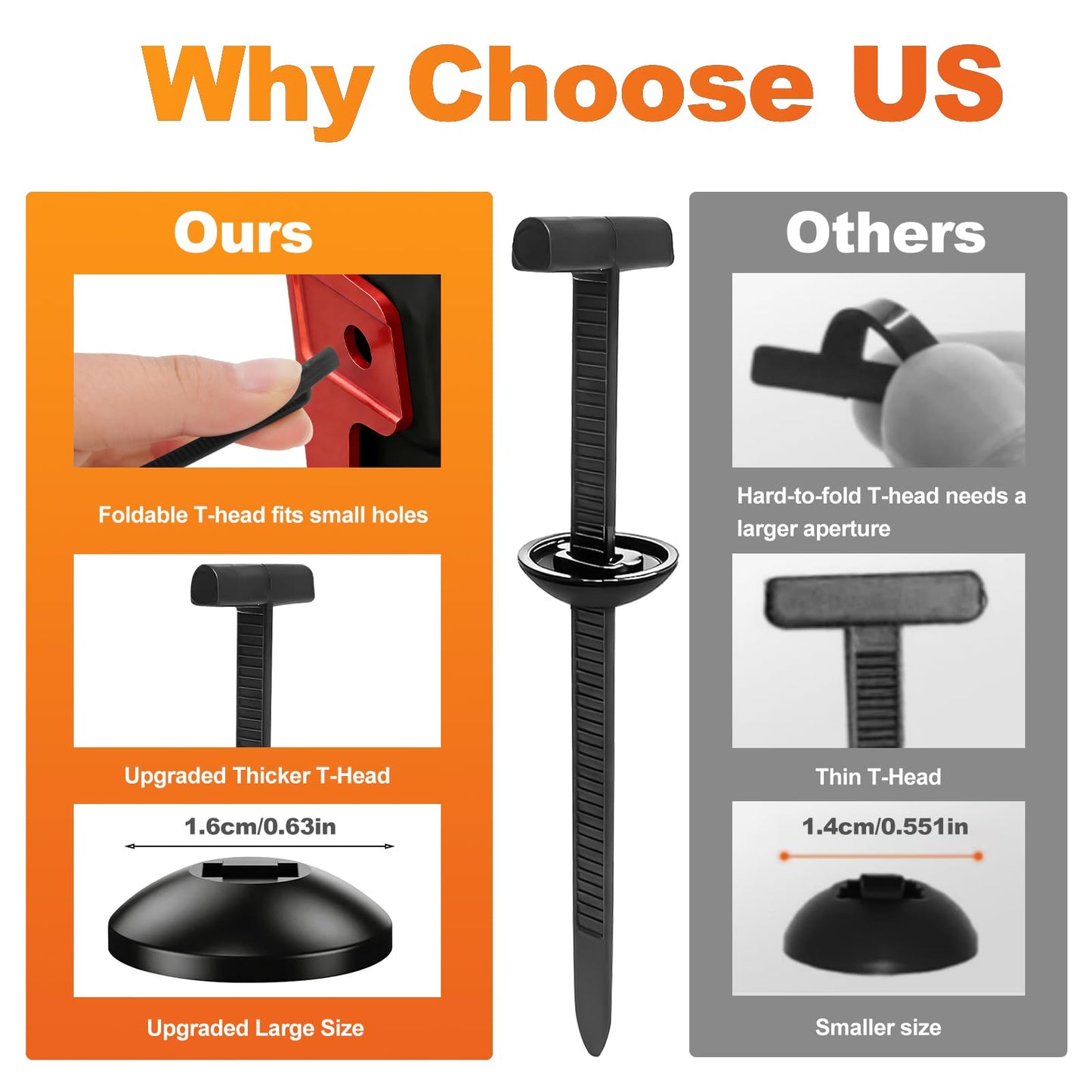 Nylon Universal Cable Tie Buckle 2026 Upgraded,Heavy Duty Self-Locking Rivet Zip Ties,Multi-Usage Cable Tie Buckle for Car Repair Home Garden
