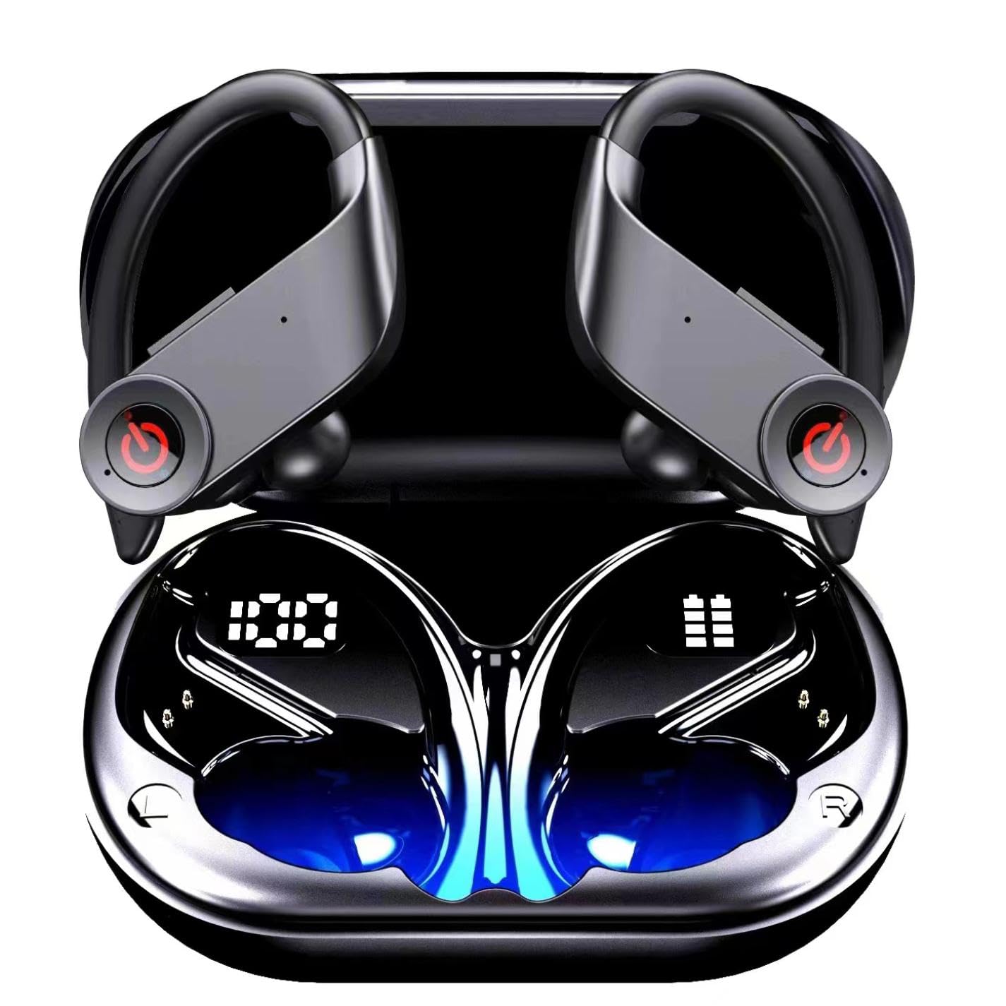 TWS Wireless Earbuds Earphones Compatible with Samsung Galaxy S26/S25/S24/S23/S21/S20/Plus/FE/Edge/A16/A26/A36/A56, Ear Hook True Stereo Headset…