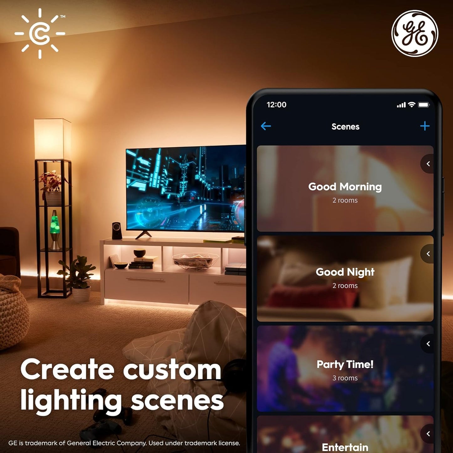GE CYNC Smart LED Light Bulb, B11 Candle Light Bulb, Works with Amazon Alexa and Google Home, WiFi Light, 60W Equivalent, Soft White, Small Base (Pack