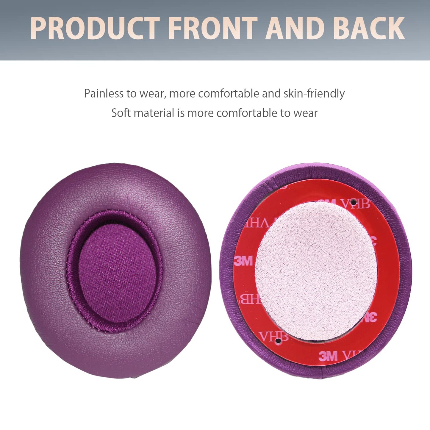 Solo3 Earpads Replacement, Ear Pads Cushions Compatible with Beats Solo 2 & Solo 3 Wireless On-Ear Headphones, Solo2 Solo3 Earpads with Soft Memory