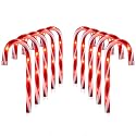 26" Christmas Candy Cane Pathway Markers Lights, Set of 10 Pack Christmas Outdoor Decorations Candy Cane Lights for Yard Patio Garden Walkway Indoor