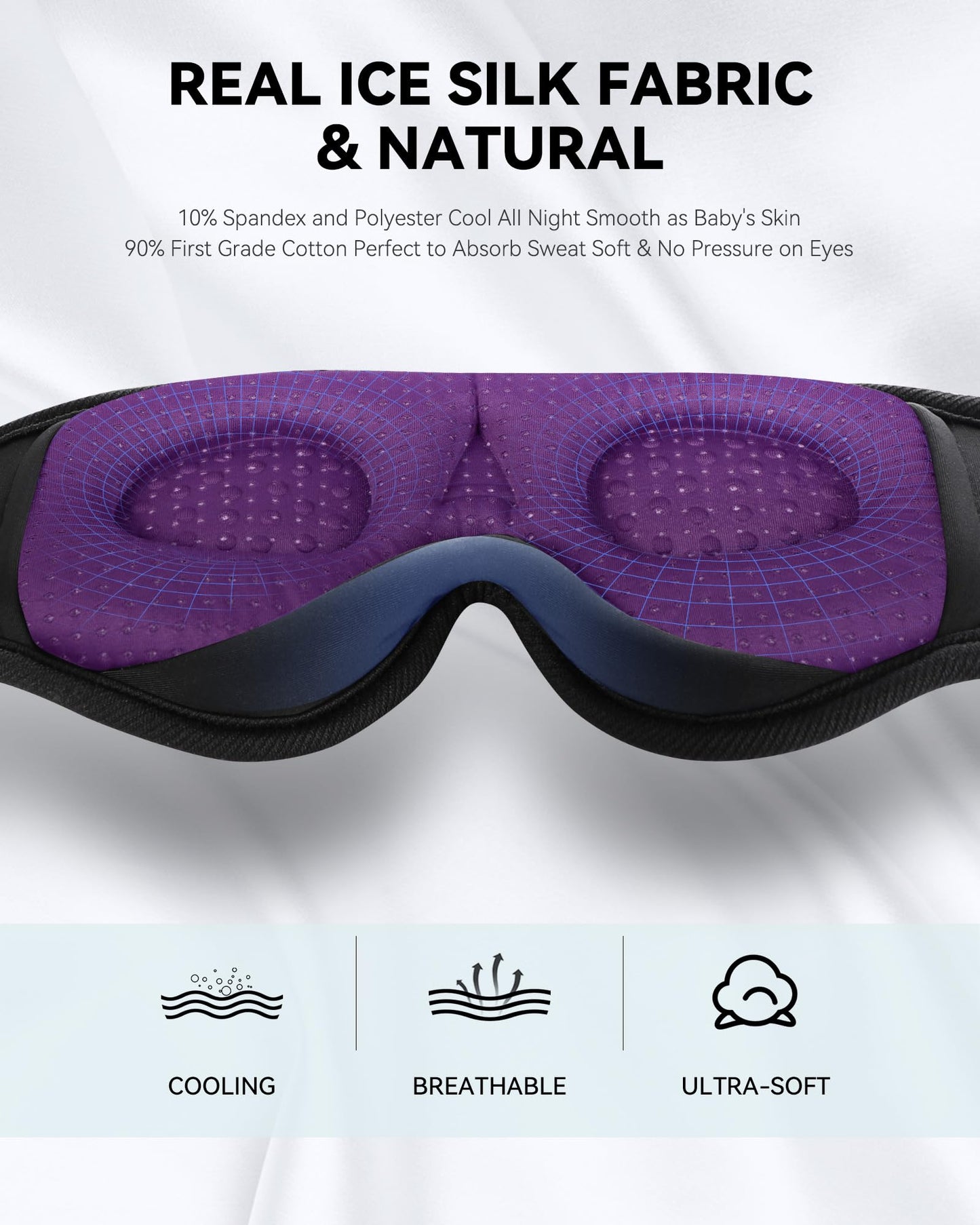 MUSICOZY 3D Sleep Headphones Mask Sleeping Headphones for Side Sleepers Eye Mask, Wireless Bluetooth Headband Headphones Cool Gadgets Unique…