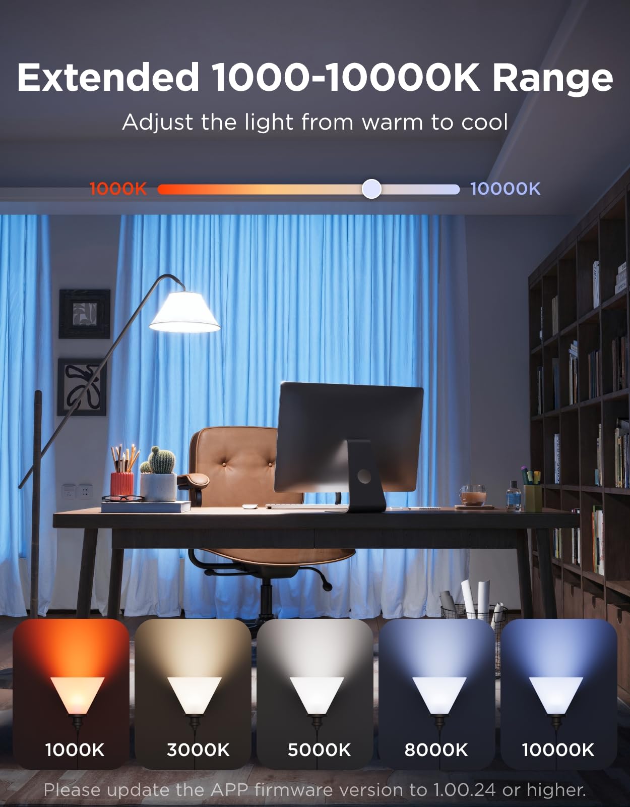 Govee 1600LM Smart Light Bulbs, A21 100W RGBWW CRI 90, E26 Base, 2-Pack
