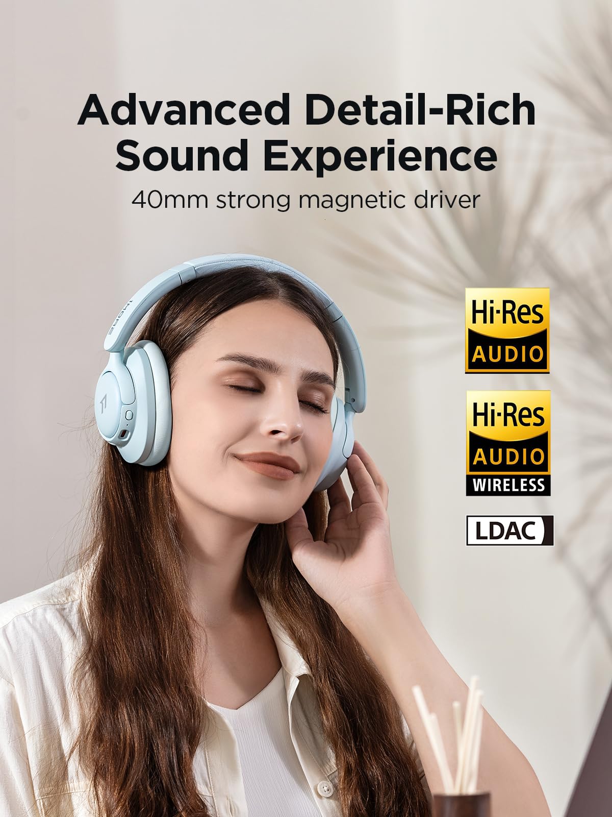 1MORE Wireless Bluetooth Noise-canceling Headphones - HQ31 SonoFlow SE Over-Ear Headphones with Hi-Res Audio, 90H Playtime, Clear Calls, Preset EQ…
