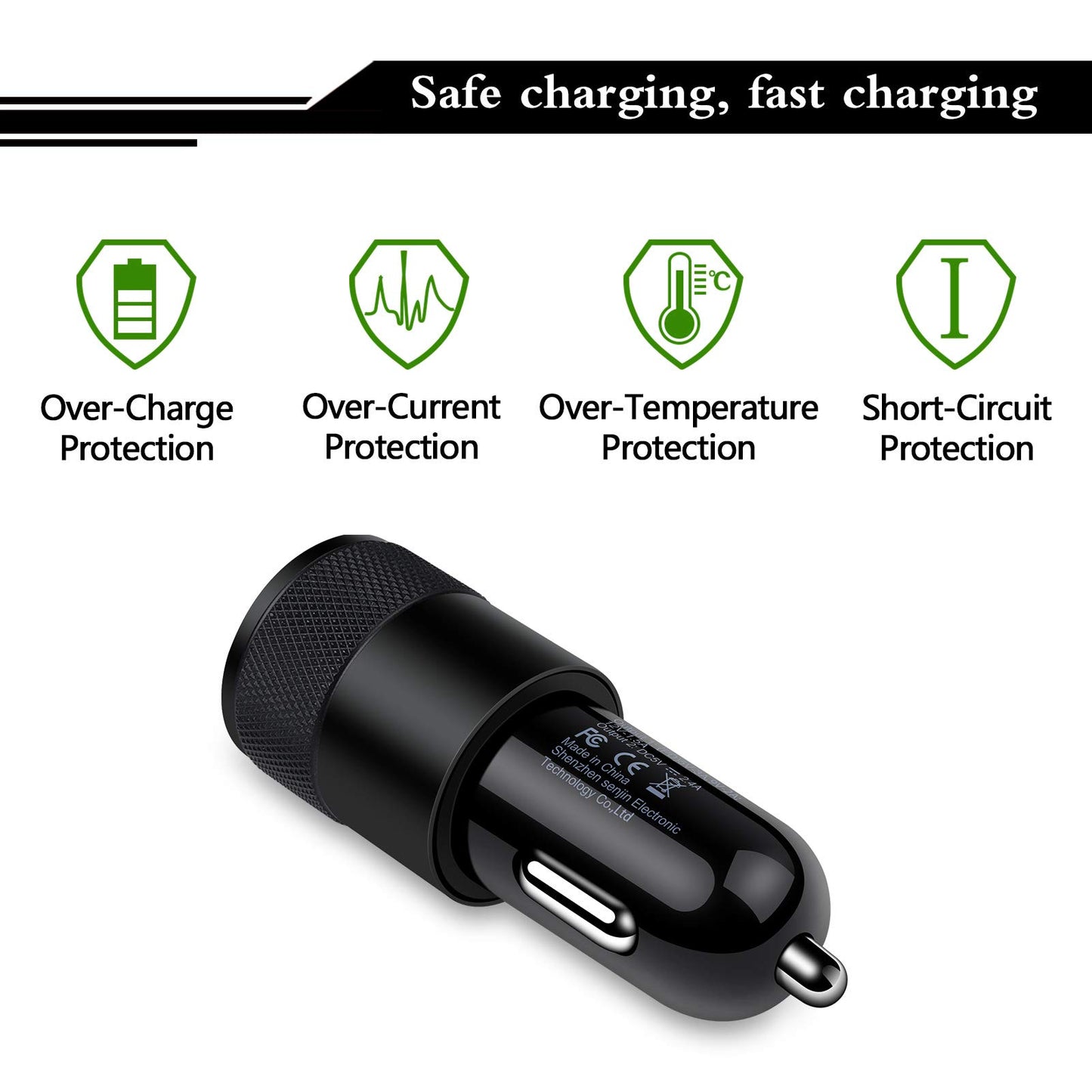 USB C Fast Car Charger,30W 3.0 PD Type C Car Adapter 2 Port USB C Car Plug Compatible for iPhone 17/16/15/14/13/12 Pro Max/11 Pro/SE/X/XR/8/7/6