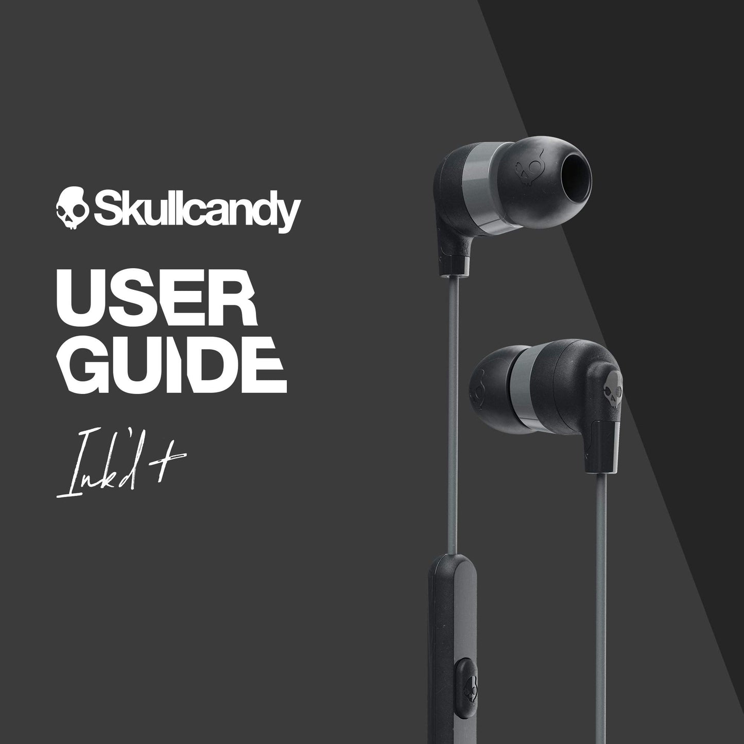 Skullcandy Ink’d+ Wired Earbuds with 3.5mm AUX Plug, Noise Isolating Fit, in-Line Microphone Call and Track Control, Ear Gel Sizes Included for Custom