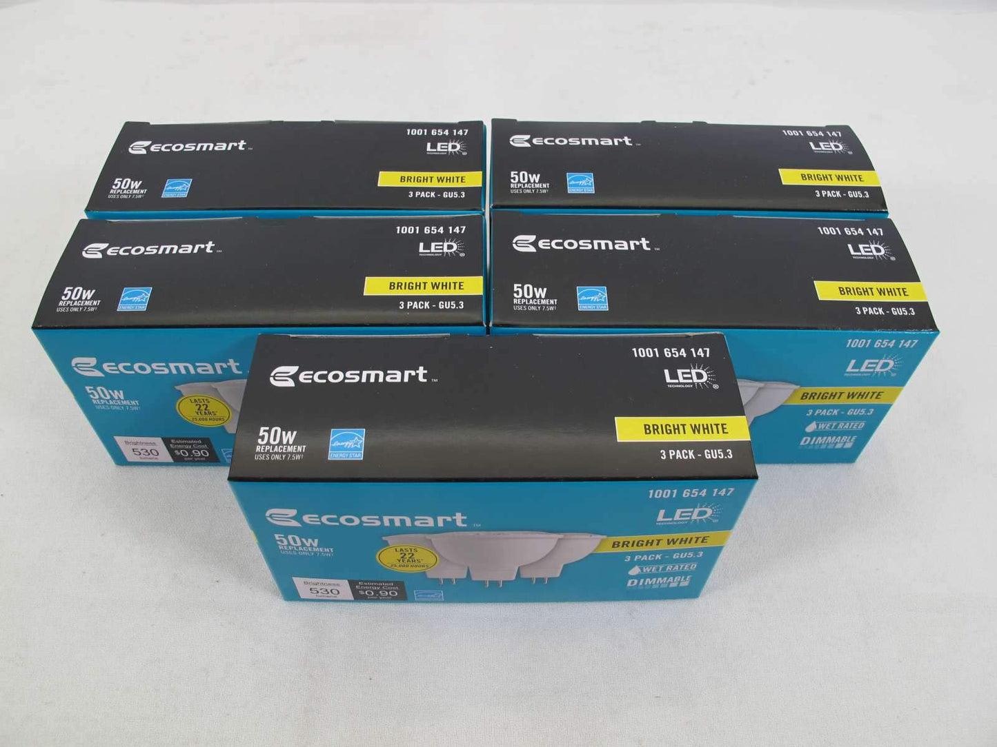 Ecosmart bright white 50 w LED dimmable 3-pack