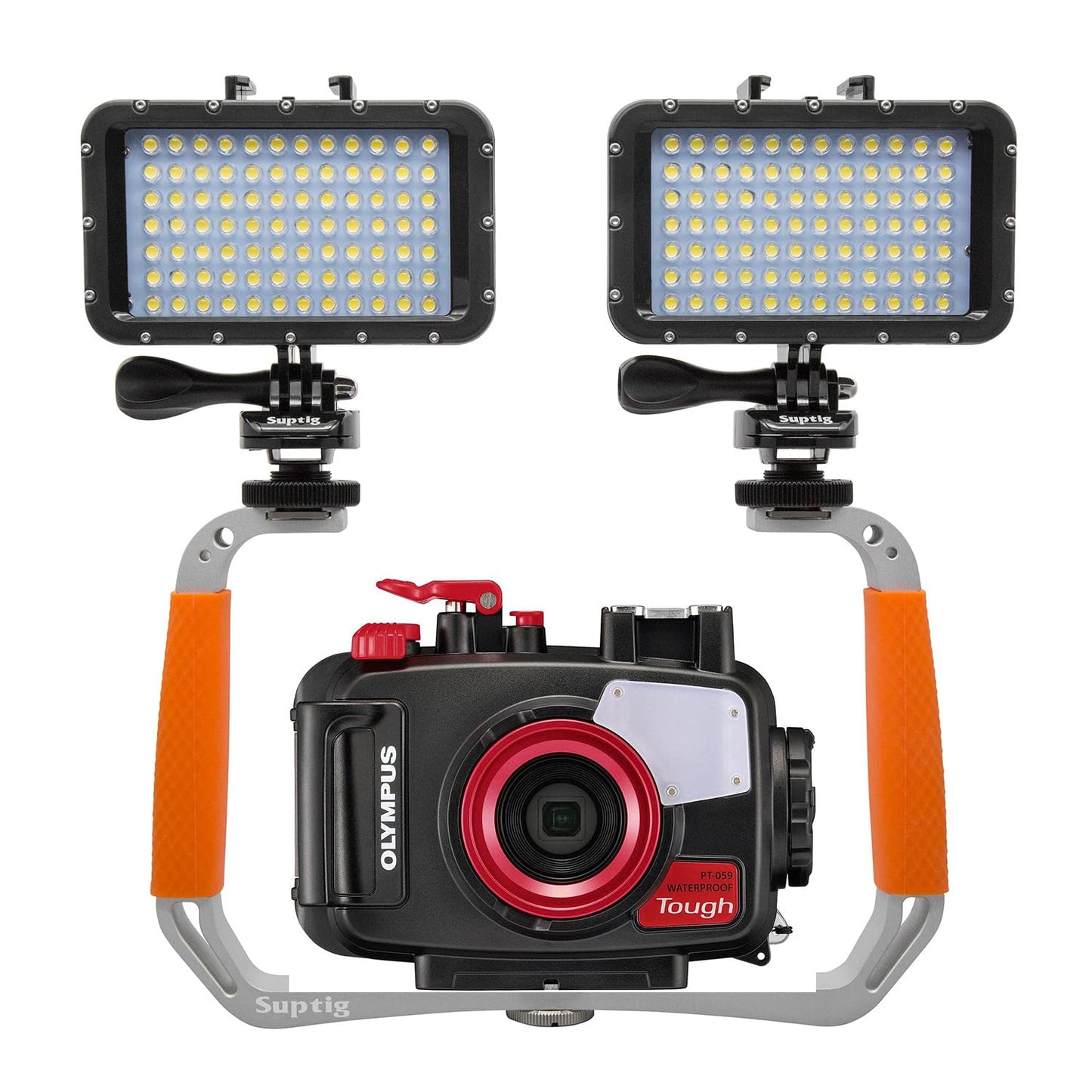 Suptig Dive Rig, Diving Gear Action Camera Rig Compatible for Gopro Hero 13 12 11 10 9 8 7 6 5 4 3 2, Gopro Max2, DJI Osmo, Insta 360, Akaso, Olympus