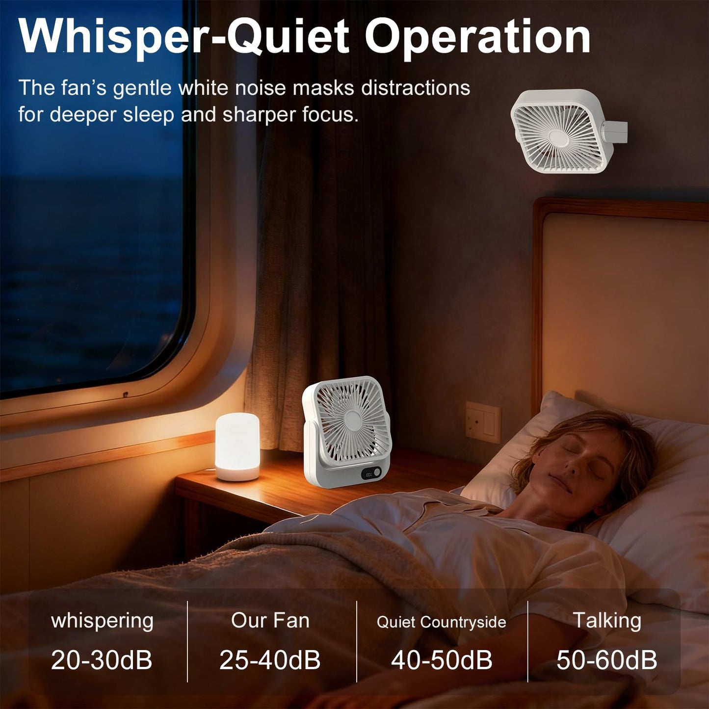 Cruise Fan, Cruise Approved Magnetic Fan, Upgraded 5000mAh Rechargeable & Plug-In, Cruise Must Haves Essentials 2026, 5-Speed Adjustable Portable
