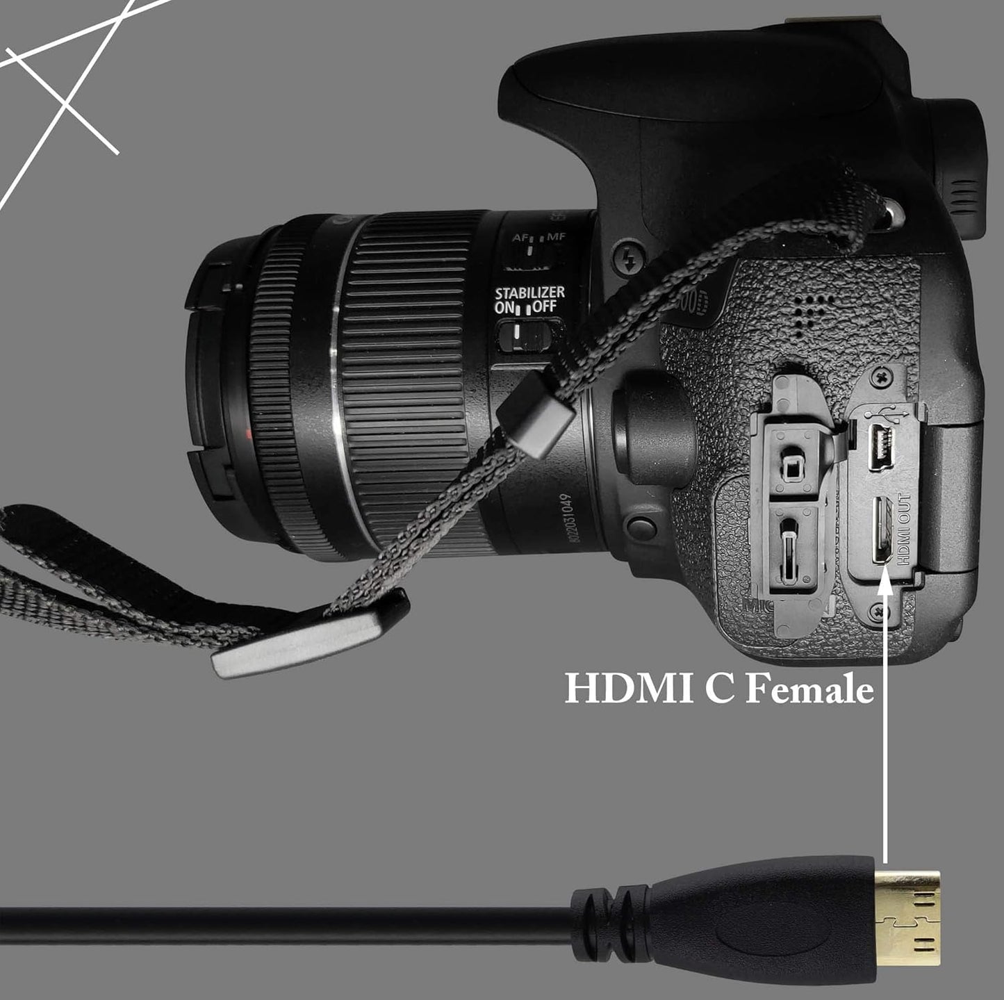 zdyCGTime Micro hdmi Socket Male to Mini hdmi Male Converter,high Speed Micro hdmi Cable 4k,Compatible with Digital Cameras, Tablet,Monitors,and Other