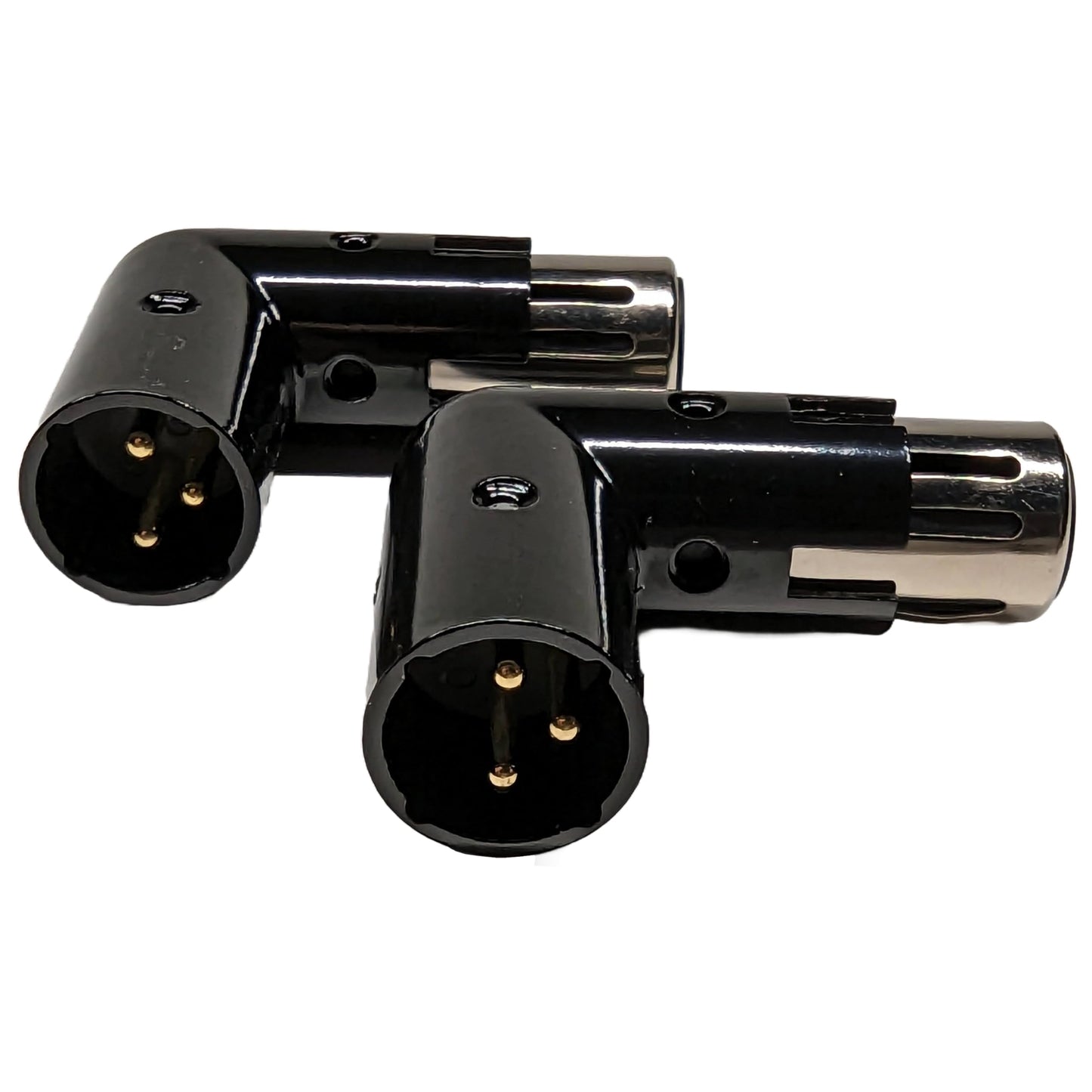 Milestock 2-Pcs 3-PIN XLR Angle Adapter Adjustable Male to Female, XLR 90 Degree, 4 Adjustable Angle Positions
