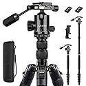 JOILCAN Camera Tripod, 83" Aluminum Tripods & Monopods with Metal Handle, Heavy Duty Tripod for DSLR Camera Lasers Binoculars Telescope Spotting