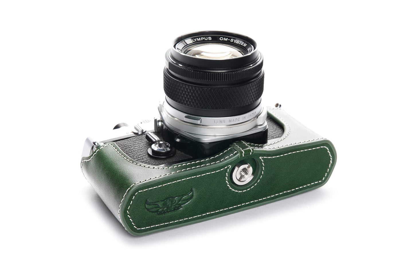 OM-4 Case, BolinUS Handmade Genuine Real Leather Half Camera Case Bag Cover for Olympus OM-1 /1N OM-2/2N OM-3/3Ti OM-4/4Ti (No Handle) Camera