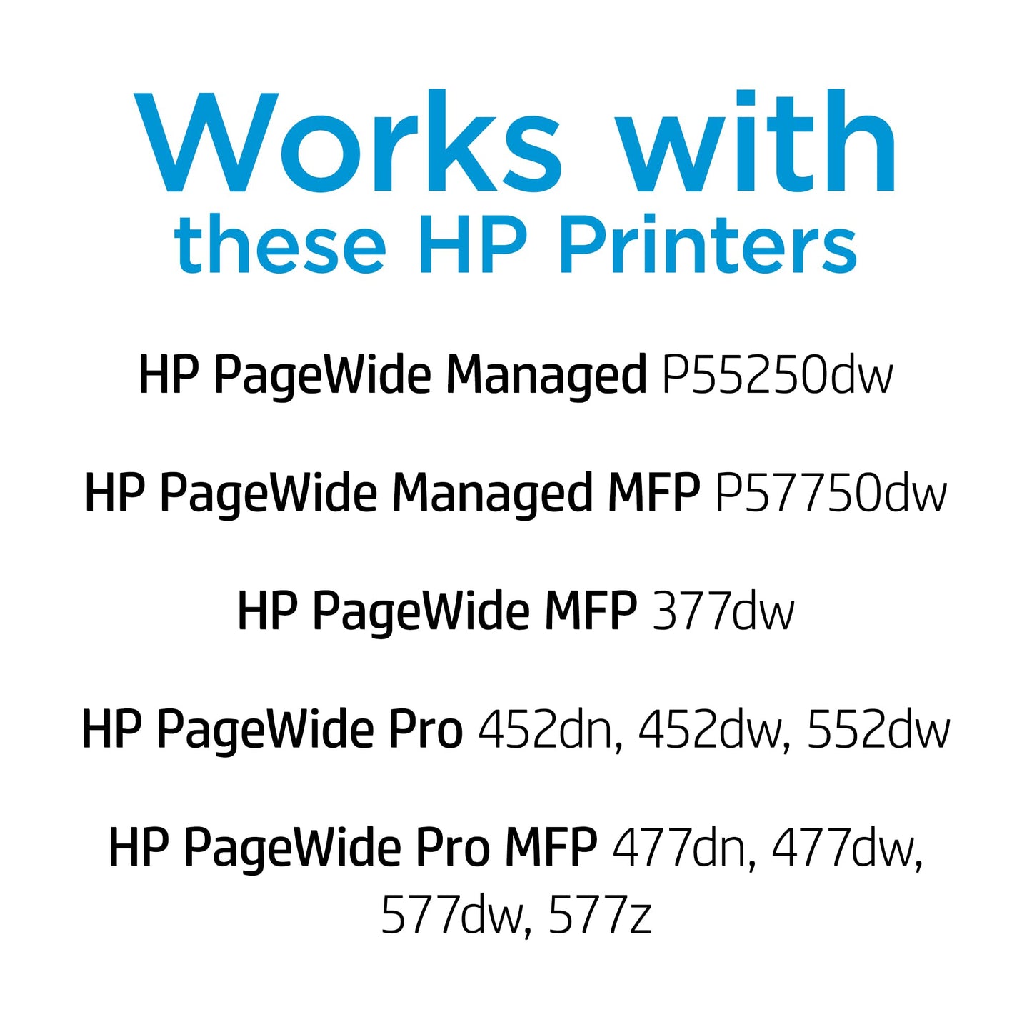 HP 972A PageWide Cyan Ink Cartridge | Works with Pro 452, 477, 552dw, 577 Series | L0R86AN