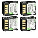 Kastar BN-VF707 Battery 4-Pack Replacement for JVC GR-D290UA GR-D290UB GR-D290US GR-D293 GR-D293AG GR-D295 GR-D295US GR-D320 GR-D320AA GR-D320AC