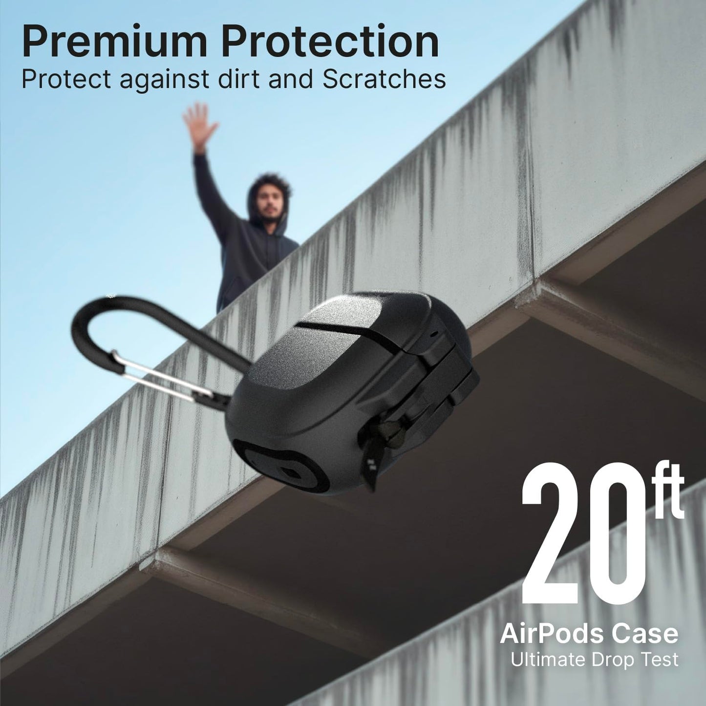 Catalyst Total Protection Case for Apple AirPods 4 - Waterproof (330ft) & 10ft Drop Proof AirPods 4 Case with Lock, Rugged Heavy Duty Cover