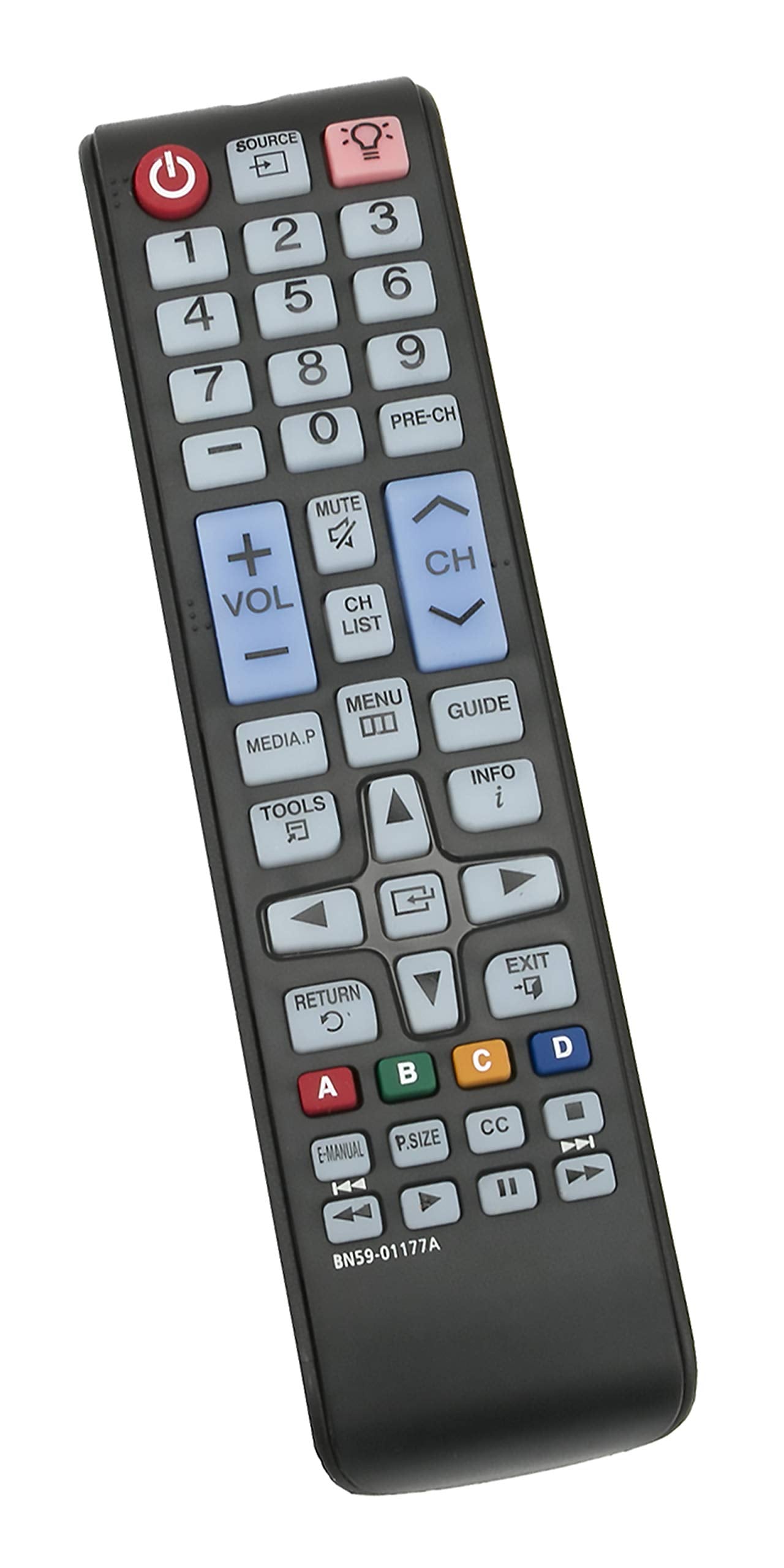 New BN59-01177A Replace Remote fit for Samsung TV UN32J4000 UN40J6200 UN50J6200 UN55J6200 UN60J6200 UN65J6200 LT24E310ND LT24E310NDZA LT24E310ND/ZA