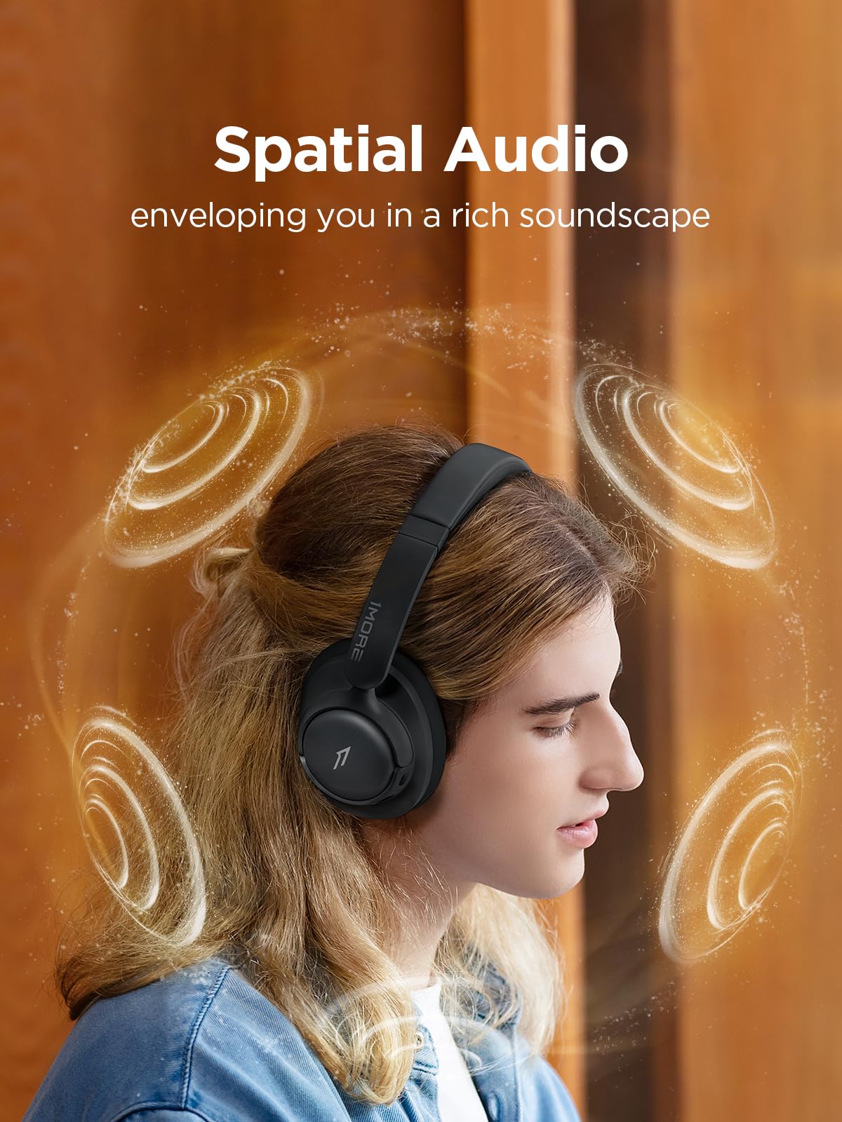 1MORE Wireless Bluetooth Noise-canceling Headphones - HQ31 SonoFlow SE Over-Ear Headphones with Hi-Res Audio, 90H Playtime, Clear Calls, Preset EQ…