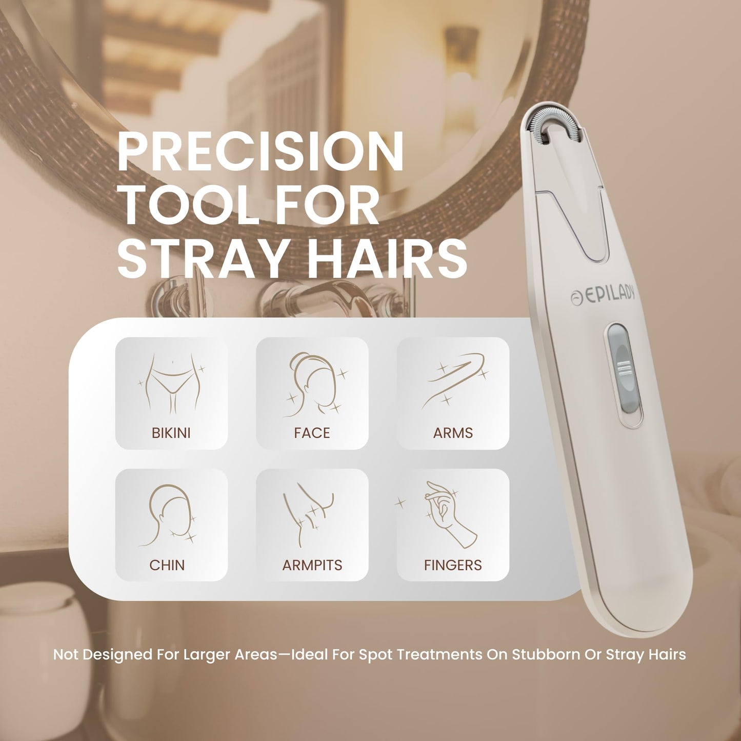 Epilady Esthetic Pearl Epilator for Women Face, Womens Facial Hair Remover | Included Case & Cleaning Brush, Electric Tweezers for Women Facial Hair