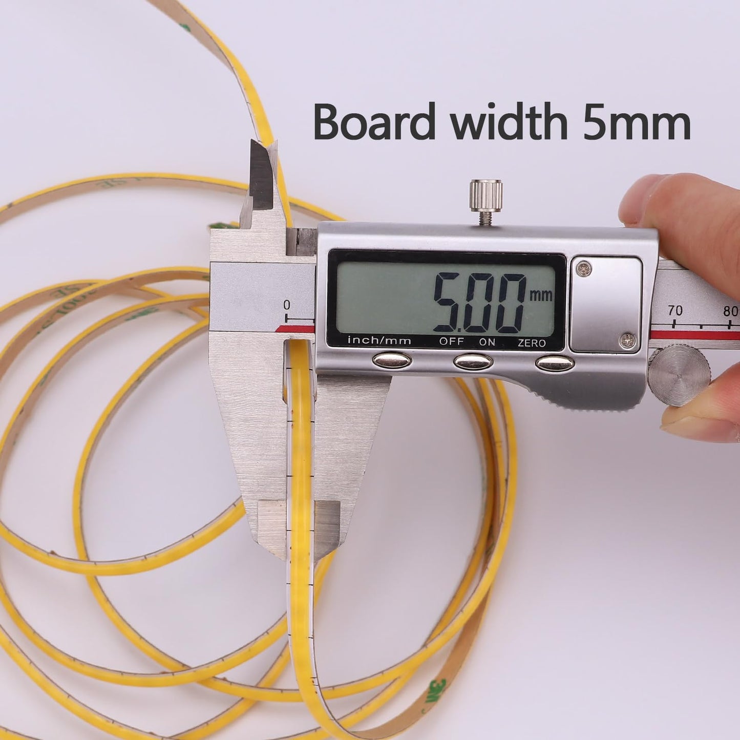 GOMING 5V COB USB LED Strip Light Natural White 4000K 5mm Width USB Powered 13.12ft/4M 400LEDs/M Flexible High Brightness IP20 Not Waterproof LED Tape