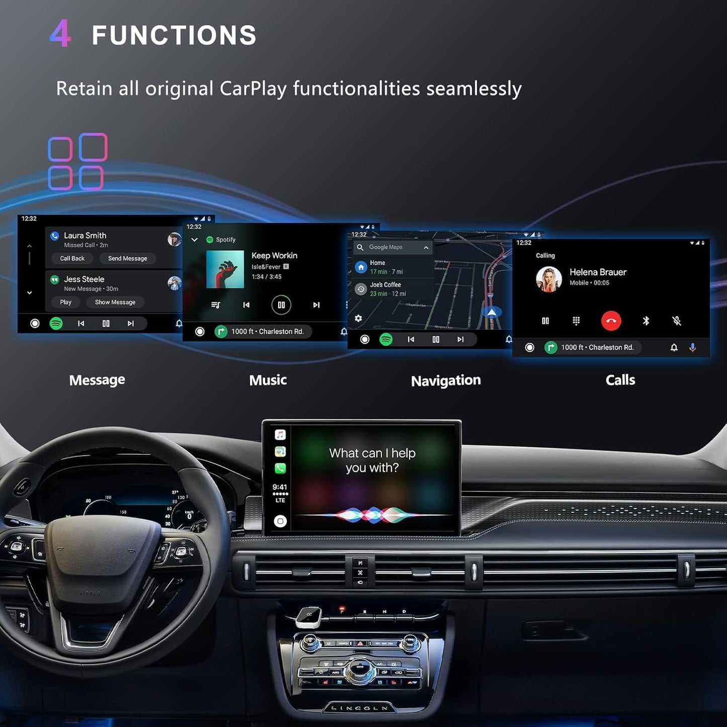 Wireless carplay Adapt for iPhone?IOS10+?.Phone-Car Connectivity.Wired to Wireless Smart car Machine Interconnection abox. Mini Size with Extended