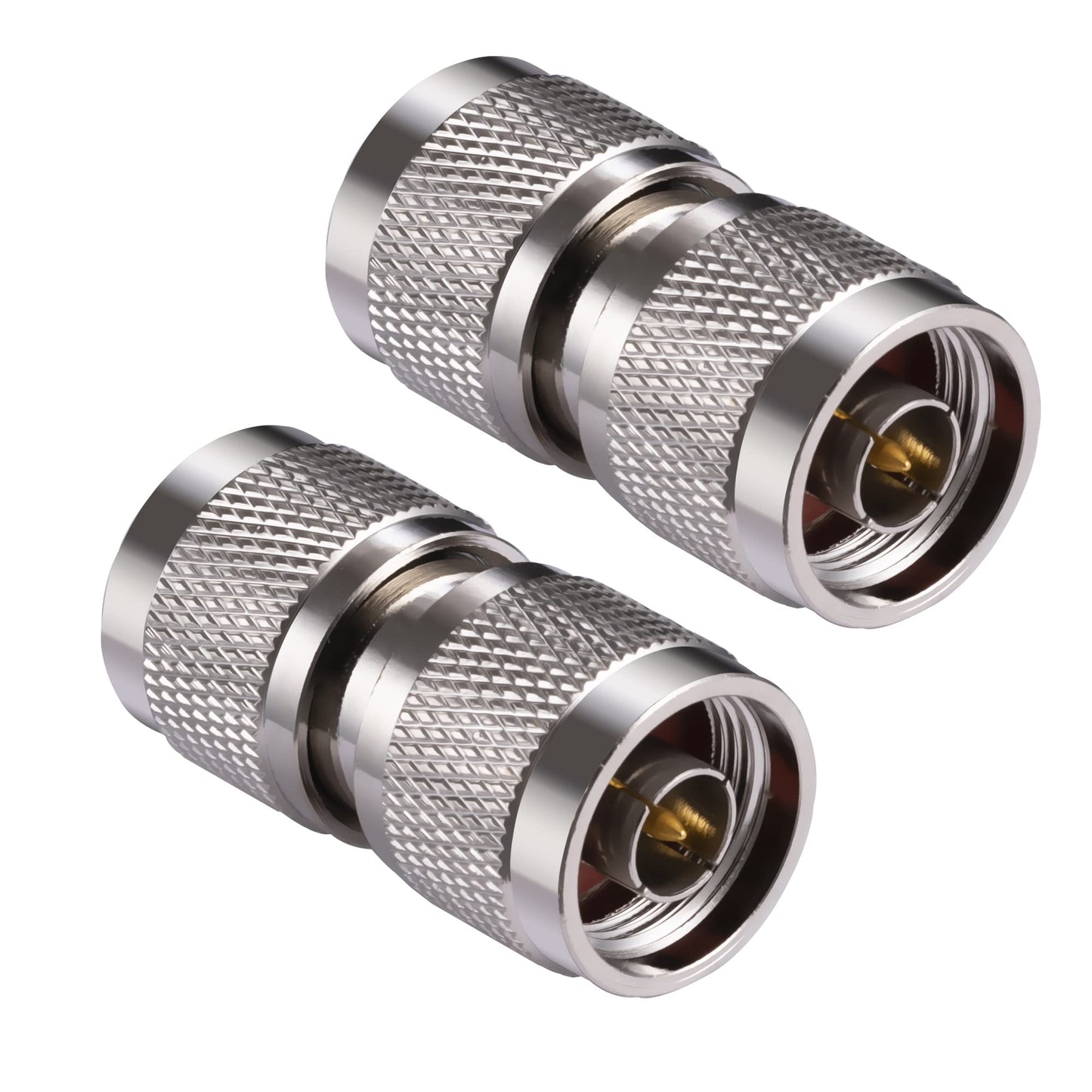 POBADY 2PCS N Connector Adapter N Type Male to N Type Male Coax Cable Adapter 50 Ohm for CB Radio WiFi Antenna