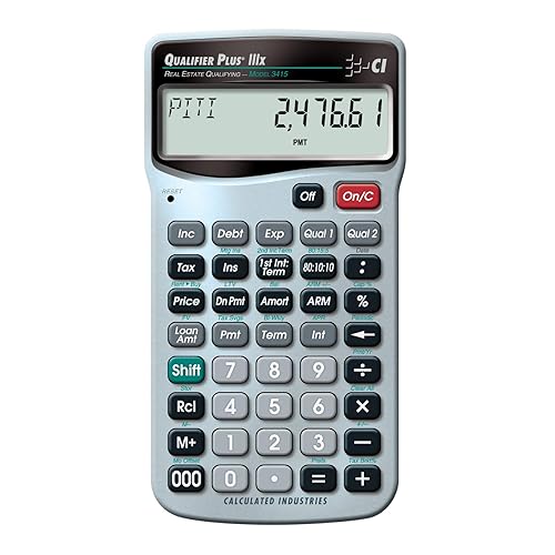 Calculated Industries 3415 Qualifier Plus IIIx Advanced Real Estate Mortgage Finance Calculator | Simple Operation | Buyer Pre-Qualifying | Solves
