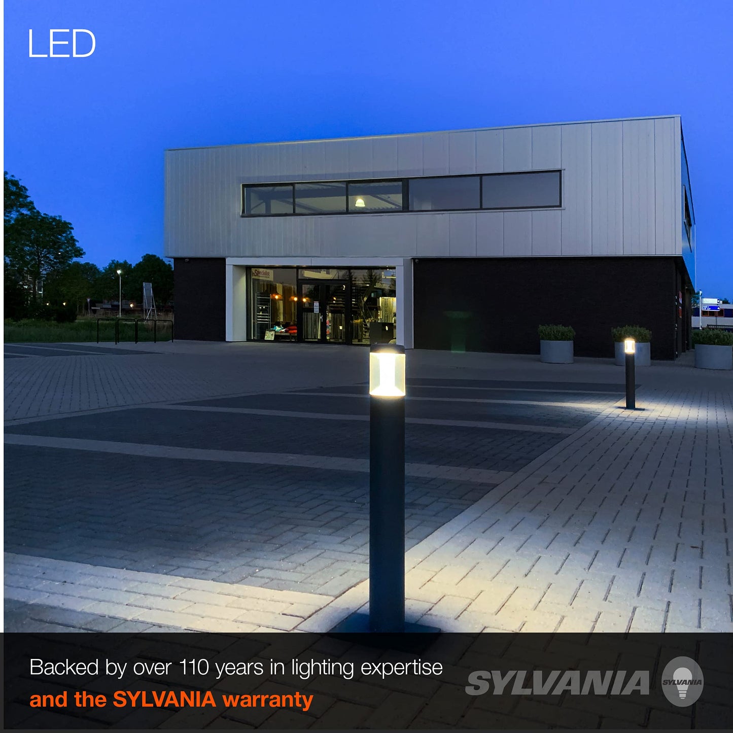 Sylvania LED HIDr 24W A23 Bollard Retrofit Lamp, Universal Voltage, Medium Base, 4000K Cool White, 1 Pack