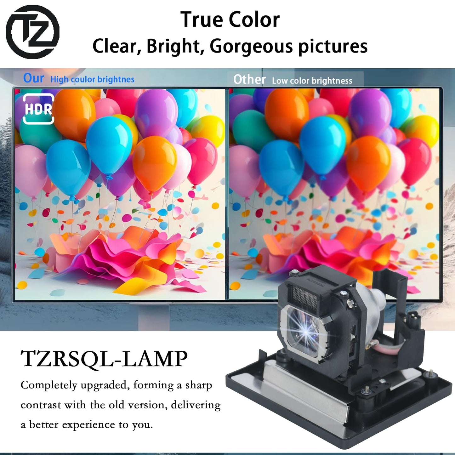 TZRSQL OEM ET-LAE4000 Replacement Projector Lamp Bulb for Panasonic PT-AE400 PT-AE4000 PT-AE4000U PT-AE4000E Projector Lamp with Housing
