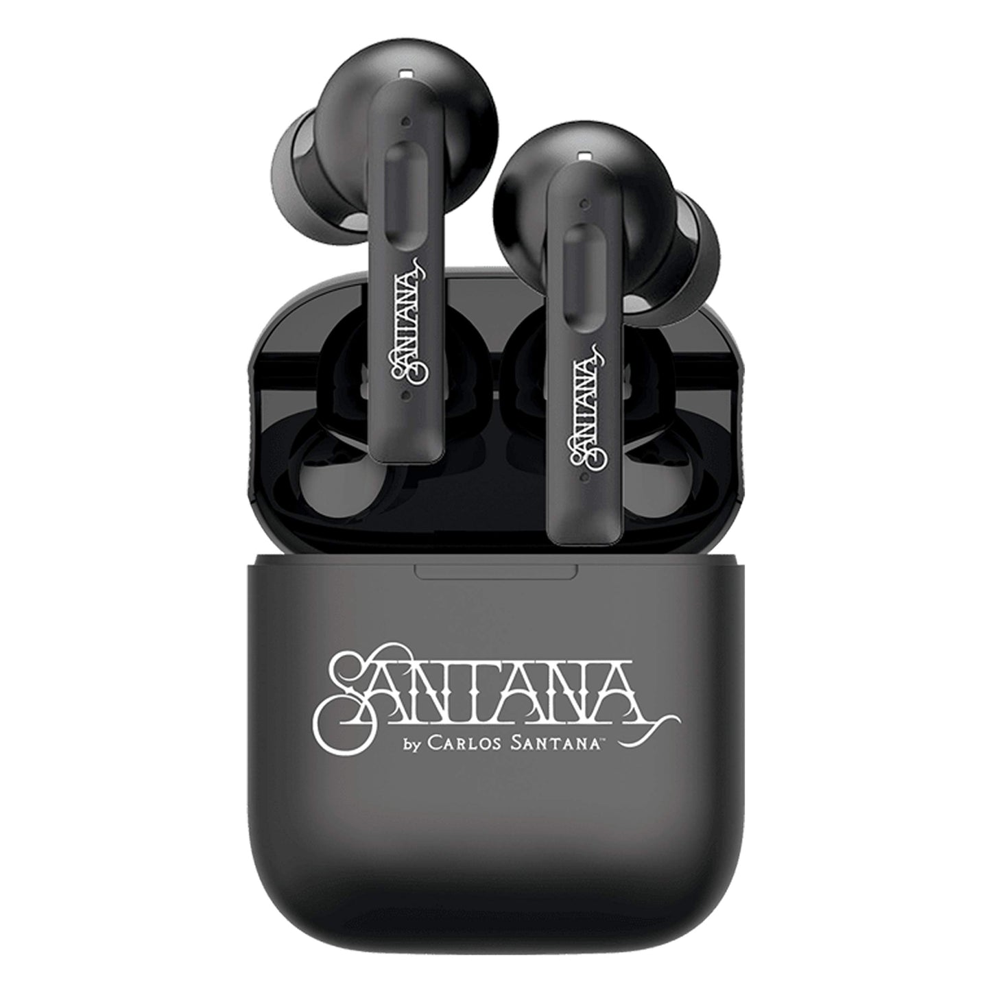 SANTANA BY CARLOS SANTANA Vida Active Noise Cancelling Earbuds - True Wireless Bluetooth Earbuds with Charging Case - Black