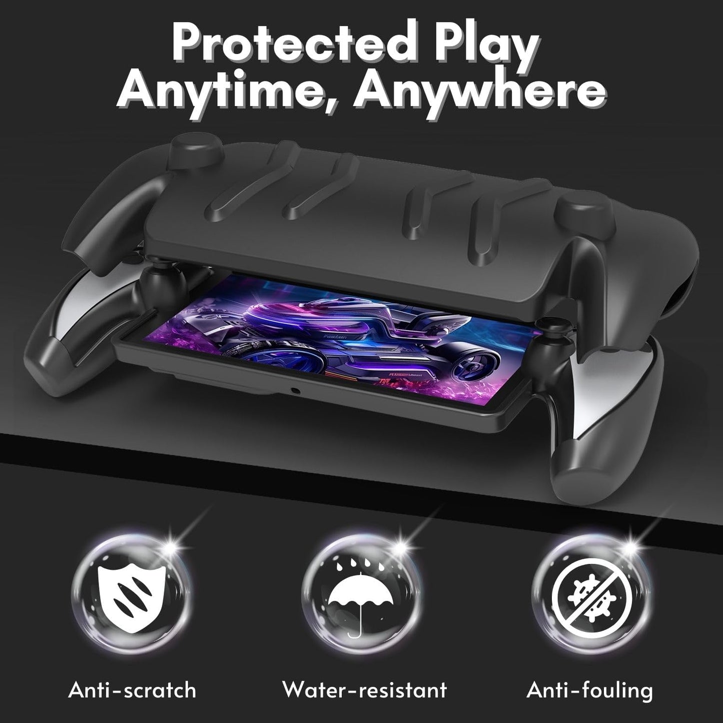 TNP Full Protective Case Cover for PlayStation Portal - Anti-Slip TPU Protector Case for PS5 Portal- Detachable Front Shell Cover with Built-in