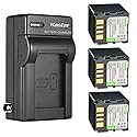 Kastar 3-Pack Battery and AC Wall Charger Replacement for JVC GZ-MG20US GZ-MG21 GZ-MG21AA GZ-MG21AC GZ-MG21AH GZ-MG21E GZ-MG21EK GZ-MG21EX GZ-MG21EY